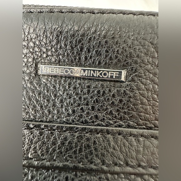 Rebecca Minkoff Black Leather Crossbody Bag Medium Size With Silver Hardware - Picture 8 of 14
